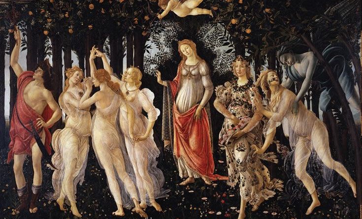 A Primavera, têmpera sobre madeira de Sandro Botticceli (1445-1510), é um exemplo clássico da beleza necessária à obra de Arte